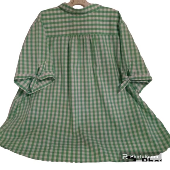 Roaman's gingham blouse sz 32W (5X) - Picture 3 of 11